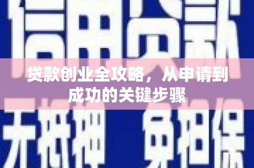 台西贷款创业全攻略，从申请到成功的关键步骤