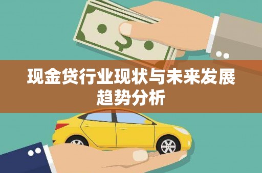 台西现金贷行业现状与未来发展趋势分析