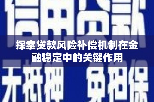 台西探索贷款风险补偿机制在金融稳定中的关键作用