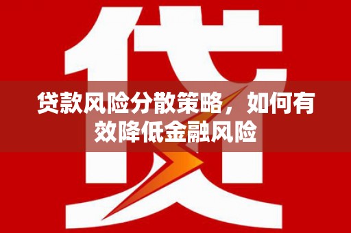 台西贷款风险分散策略，如何有效降低金融风险