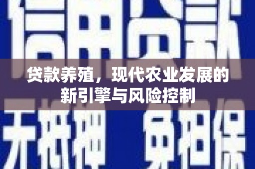 台西贷款养殖，现代农业发展的新引擎与风险控制