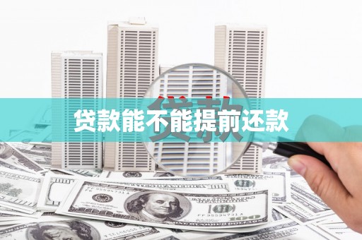 台西贷款能不能提前还款