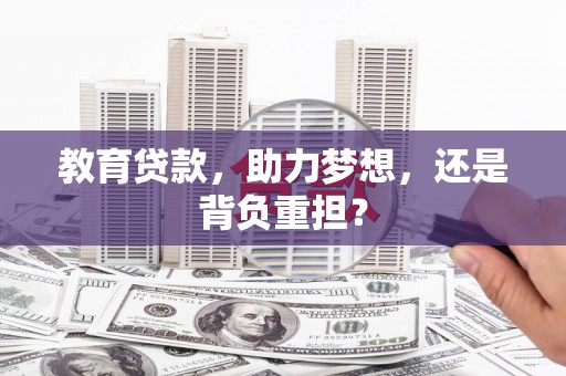 台西教育贷款，助力梦想，还是背负重担？