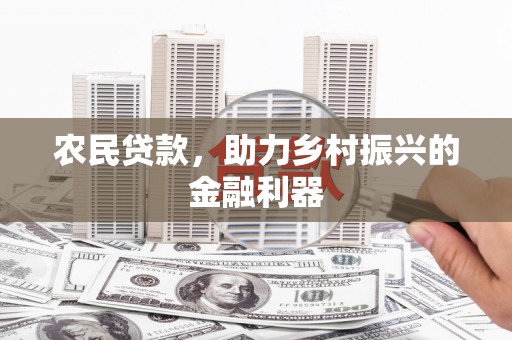 台西农民贷款，助力乡村振兴的金融利器