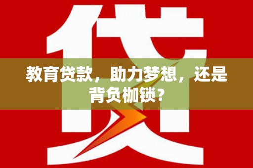 台西教育贷款，助力梦想，还是背负枷锁？