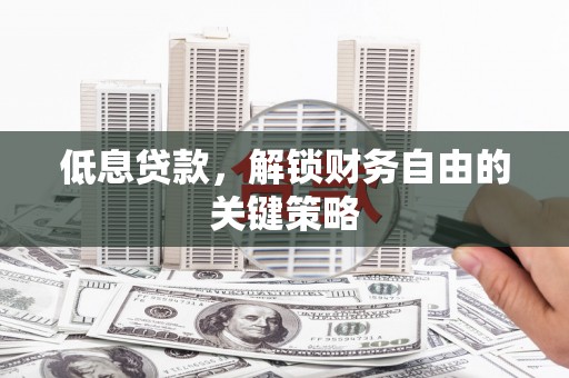 台西低息贷款，解锁财务自由的关键策略