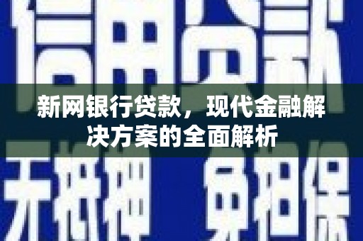 台西新网银行贷款，现代金融解决方案的全面解析