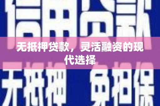 台西无抵押贷款，灵活融资的现代选择