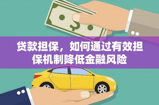 台西贷款担保，如何通过有效担保机制降低金融风险