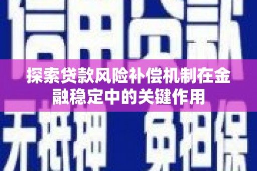 台西探索贷款风险补偿机制在金融稳定中的关键作用