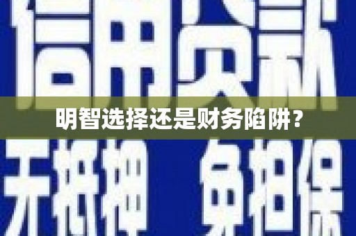 台西明智选择还是财务陷阱？