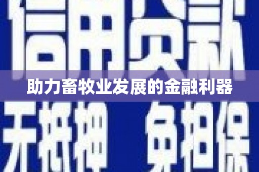 台西助力畜牧业发展的金融利器
