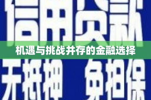 台西机遇与挑战并存的金融选择