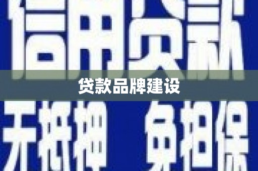 台西贷款品牌建设